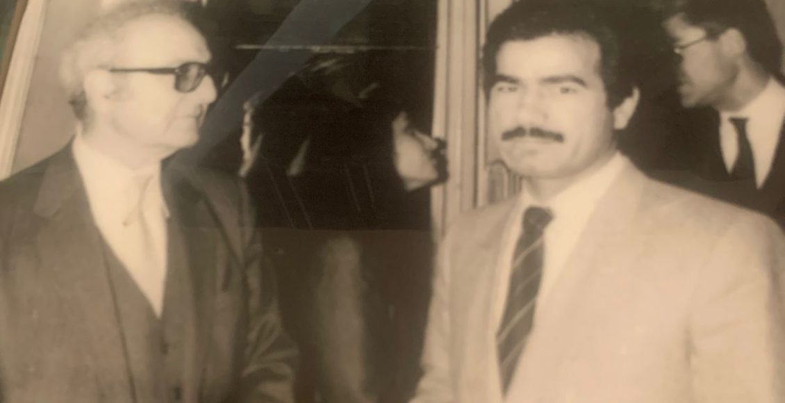 كاظم المقدادي مع روحيه غارودي